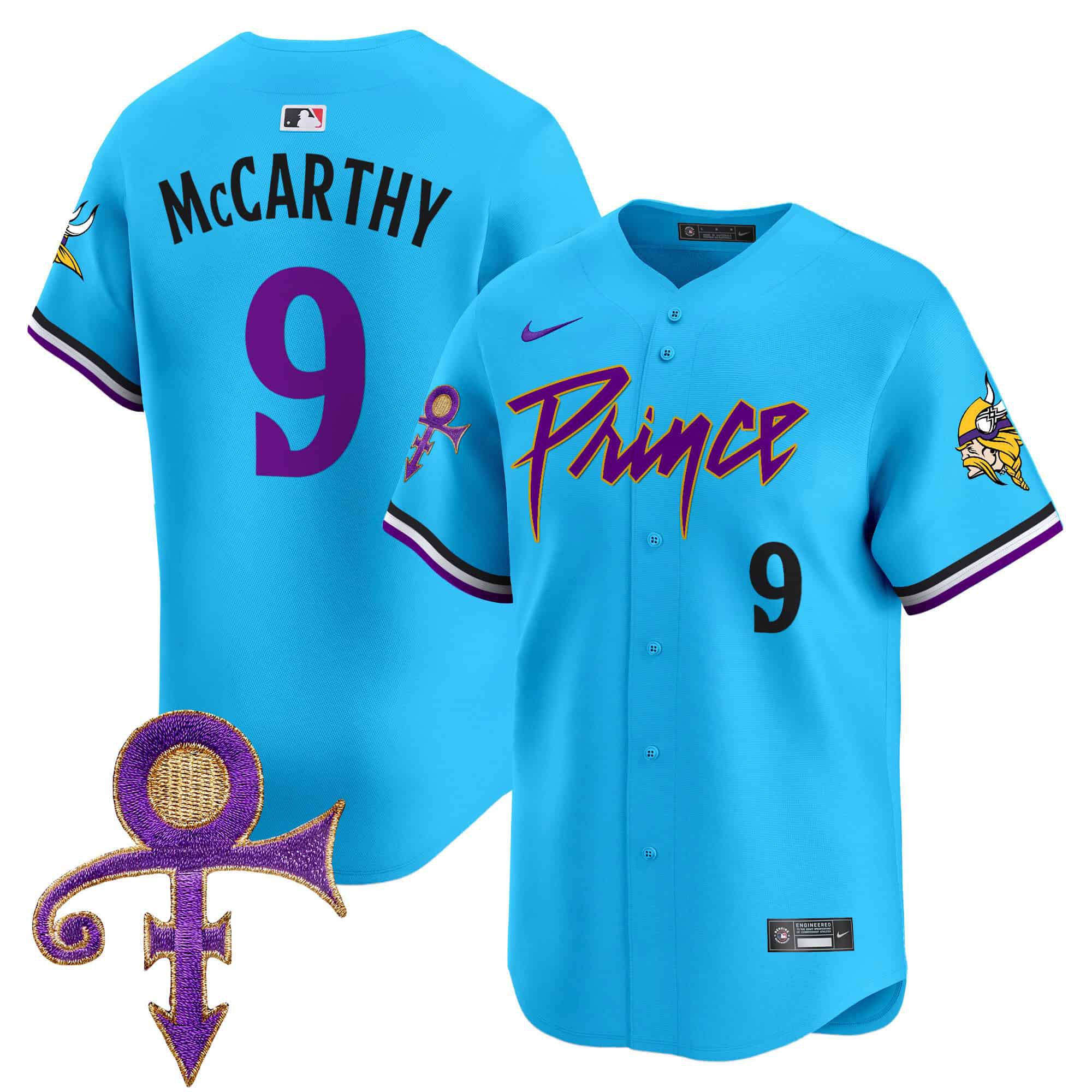 Men Minnesota Vikings #9 Mccarthy Light Blue 2024 Nike Prince Patch Vapor Premier Limited NFL Jersey->indianapolis colts->NFL Jersey
